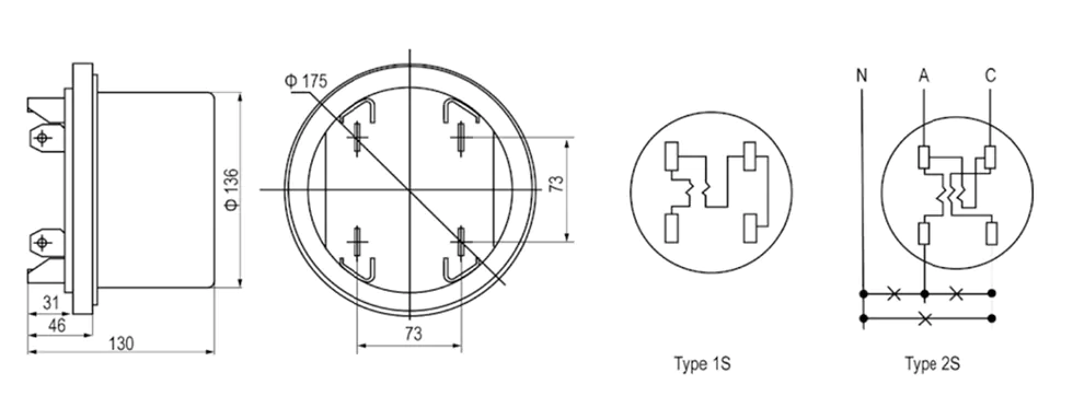 ANSI Socket Type Single Phase Energy Meter