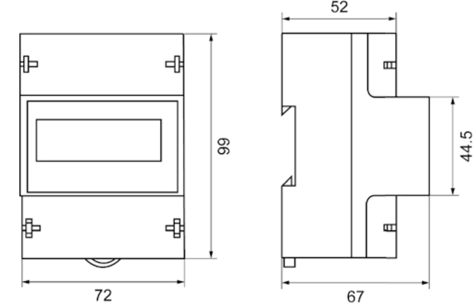 RS485 Three Phase DIN Rail Smart Energy Meter