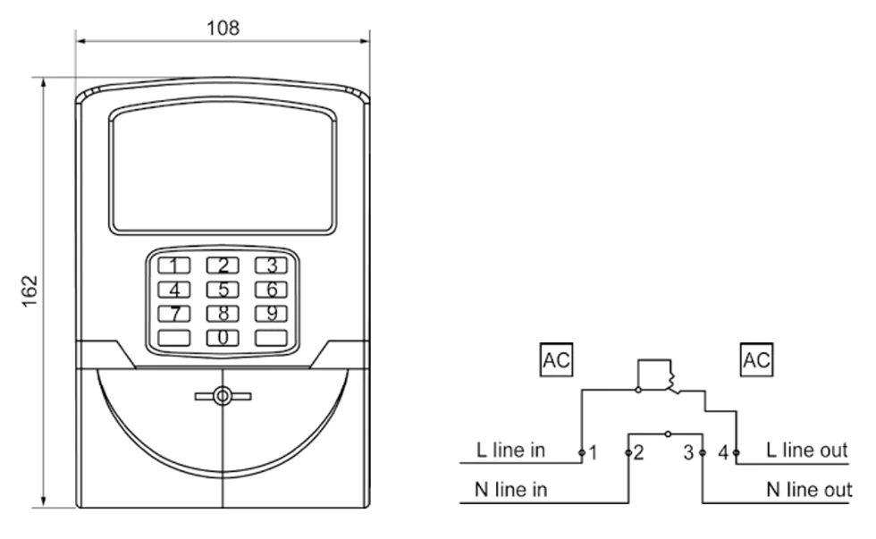 Single Phase Keypad Prepaid Energy Meter
