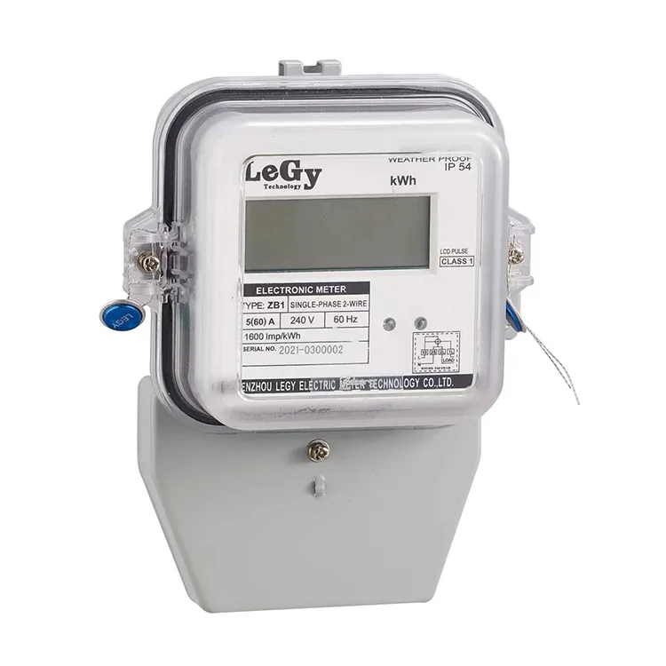 Single Phase LCD Display Multifunction Smart Energy Meter